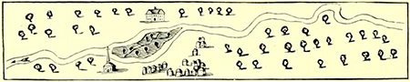 Map of Wilmington drawn by Hugh, Finlay, surveyor of the post roads, January 17, 1774. Image from Archive.org. 