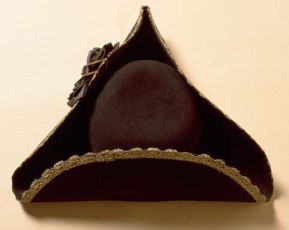 Felt Three-Cornered Hat. From a Colonial Gentlemen's Clothing: A Glossary of Terms, The Colonial Williamsburg Foundation. Felt Three-Cornered Hat. A Colonial Gentlemen's Clothing: A Glossary of Terms, The Colonial Williamsburg Foundation.