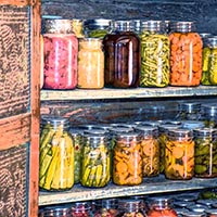 Jars of food. Click here to take the NCpedia Made in North Carolina quiz