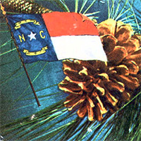 State flag and pinecone. Click here to take the NCpedia State Symbols Quiz