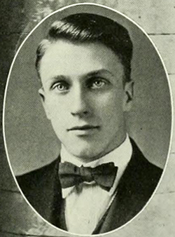 A photograph of Cecil Kenneth Brown from the 1921 Davidson College yearbook. Image from the - Brown_Cecil_Kenneth_Archive_org_quipscranks1921davi_0033