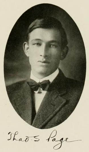 Image of Thaddeus Shaw Page, from the Yackety Yack, [p.59] - Page_Thaddeus_Shaw_DightalNC_yacketyyackseria1912univ_0073