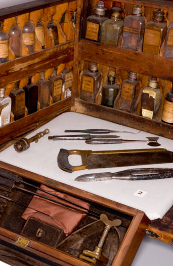 Surgical tools of Dr. Newsom Jones Pittman. Image from the North Carolina Museum of History.