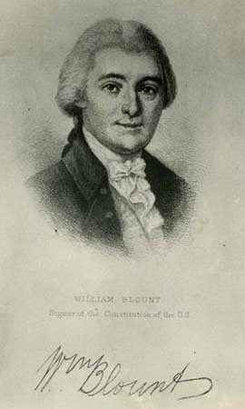 William Blount, signer of the U.S. Constition. Courtesy of NC Museum of History. 