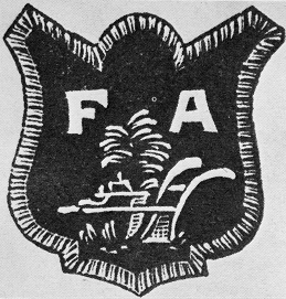 Drawing of a Farmers' Alliance badge. Courtesy of the State Archives of North Carolina.