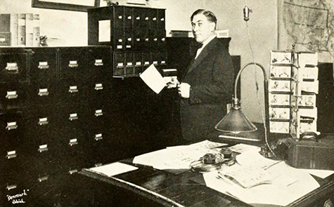 H. H. Honeycutt, director of the State Bureau of Identification, 1925. Image from Flickr user Government & Heritage Library, State Library of NC.