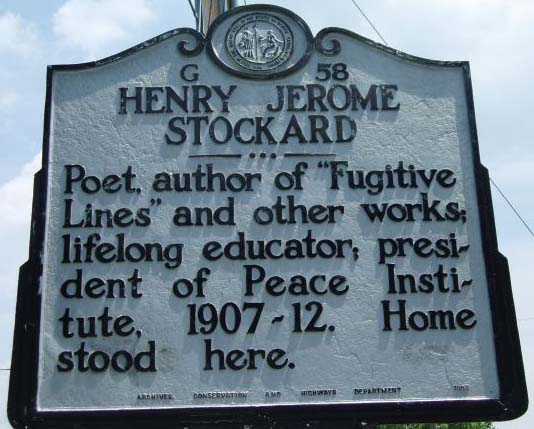 Henry Jerome Stockard's marker is located in Burlington, Alamance County. Photo is courtsey from North Carolina Highway Historical Marker Program.