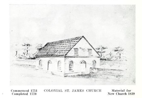 Colonial St. James Church, NC. Image courtesy of the Internet Archive. 