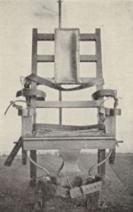  Electric chair, Central Prison, Raleigh, N.C. Image available from UNC Libraries. 
