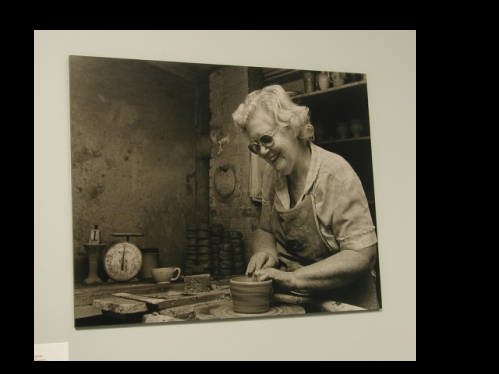 Image of Dorothy Auman at Seagrove Pottery,  April  18, 2005. 