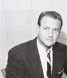 A photograph of radio broadcaster Bob Poole published in 1957. Image from the Internet Archive.