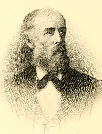 An 1876 engraving of William Cornelius Reichel by H.B. Hull. Image from Archive.org.