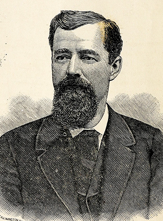 An 1885 engraving of James Wesley Reid. Image from Archive.org.