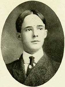 A  photograph of Stroud Jordan from the 1905 University of North Carolina yearbook. Image from the Internet Archive.