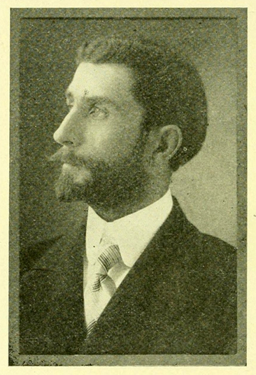 Portrait of A.E. Tate, from J. J. Farriss's <i>High Point North Carolina</i> published [1909, Enterprise Printing Company, High Point, NC].  Presented on Archive.org. A.E. Tate was the secretary and treasurer of the High Point Furniture Company.  