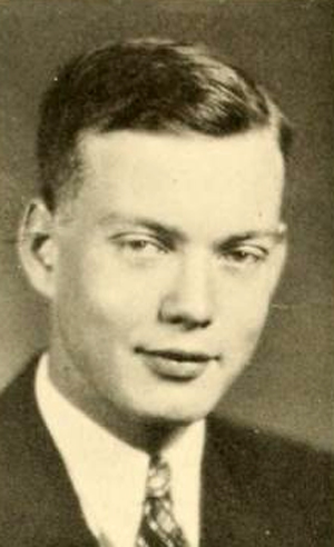 Senior portrait of Ernest H. Wood, from the 1935 Duke University Yearbook the <i>Chanticleer</i>, p. 114.  Presented by DigitalNC.  Image used by permission of the Duke University Archives. 