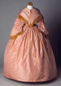 A woman belonging to the planter class might have worn a gown such as this one which belonged to Mary Eliza Battle Pittman and was made between 1857 and 1859. Image courtesy of the North Carolina Museum of History.