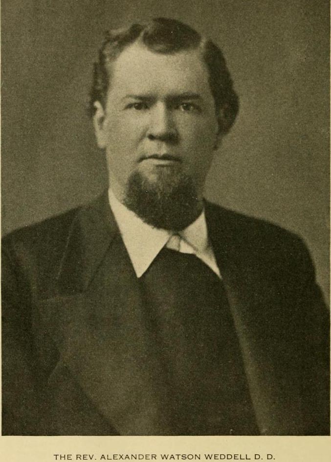 Image of Alexander Watson Weddell, from Virginia: rebirth of the Old Dominion (1929), [p. 494], publlshed 1929 by Chicago: Lewis Publishing Co.. Alexander Watson Weddell was a reverend and a Virginian native. Presented on Archive.org.