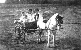 "Playtime, children on the wagon." Image courtesy of State Archives of North Carolina, call #: N_98_9_188. 