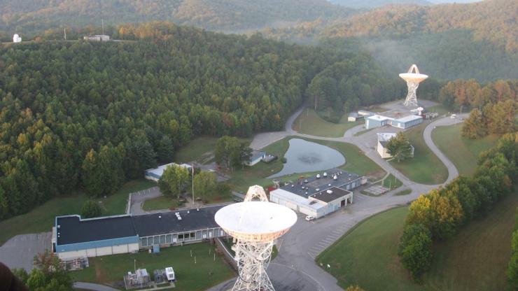 Aerial photograph of the Pisgah Astronomical Research Institute (PARI), the former site of the NASA tracking station near Rosman, North Carolina.  Image courtesy of the North Carolina Department of Natural and Cultural Resources. 