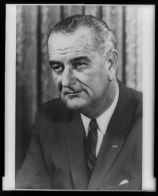 Portrait photograph of Lyndon Baines Johnson, 36th president of the United States.