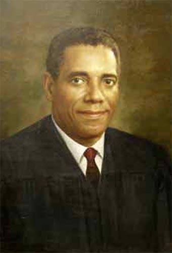 Portrait of Judge Clifton E. Johnson, from <i>of Counsel, the Magazine of the North Carolina Central University School of  Law</i>, Volume 11 (Spring 2009), from the State Documents Collection, State Library of North Carolina.