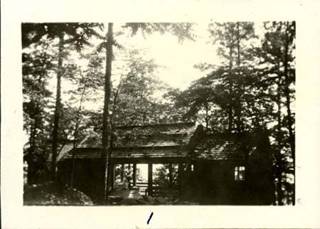 This image is of the park shelter built at Morrow Mountain State Park. 