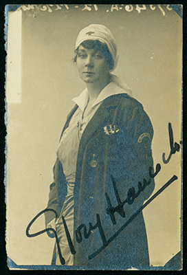 Portrait of Madelon &quot;Glory&quot; Hancock, taken ca. 1918 in Belgium. Item B746-4, from the North Carolina Collection, Pack Memorial Public Library, Asheville, North Carolina. Used by permission.