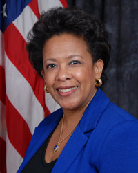 Portrait of. Loretta Lynch, taken while she was U.S. Attorney for the Eastern District of New York and prospective U.S. Attorney General. Image from the U.S. Department of Justice.