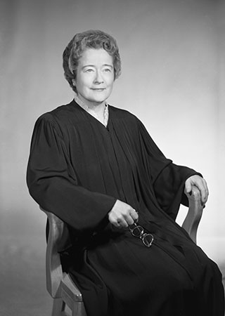 Portrait of North Carolina Supreme Court Chief Justice Susie Marshall Sharp. From the Waller Collection, PhC.14, collection of the State Archives of North Carolina. Used with permission.