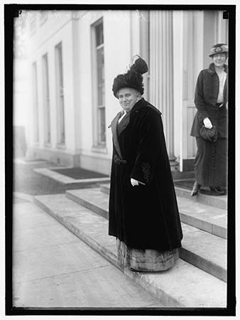 Photograph of Dr. Anna Howard Shaw, President of the National American Women Suffrage Association, 1914. From the Harris & Ewing Collection, Library of Congress Prints and Photographs Online Catalog.