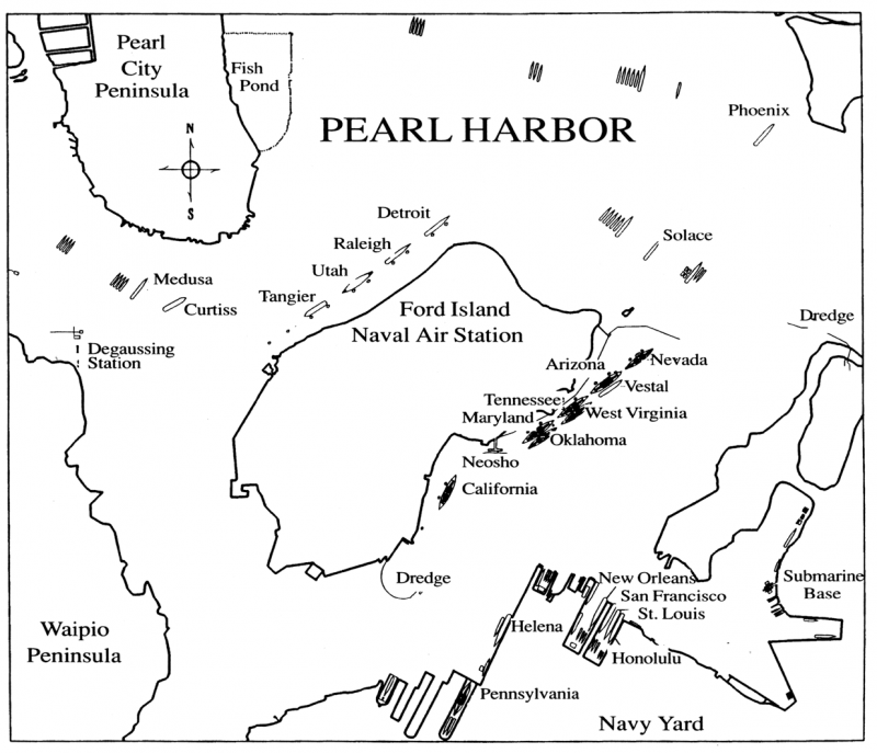 honolulu pearl harbor map