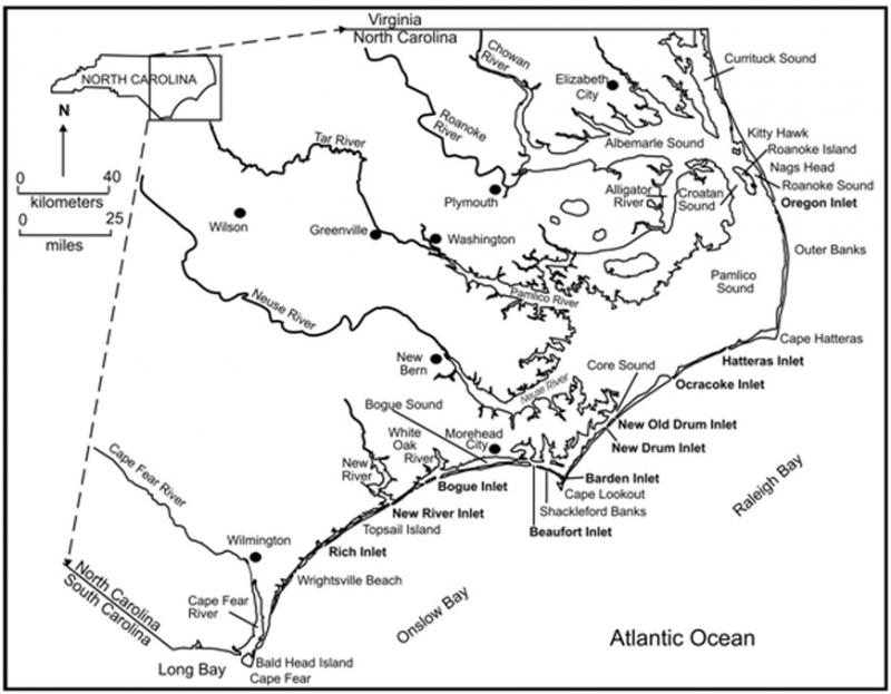 Map Of North Carolina Coast North Carolina's Coastal Zone | Ncpedia