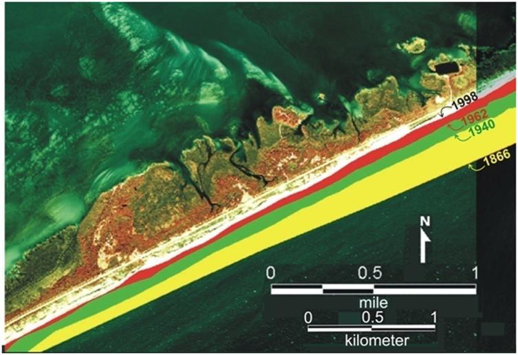 <img typeof="foaf:Image" src="http://statelibrarync.org/learnnc/sites/default/files/images/1_29.jpg" width="753" height="516" alt="Shoreline changes over time on Ocracoke Island" title="Shoreline changes over time on Ocracoke Island" />