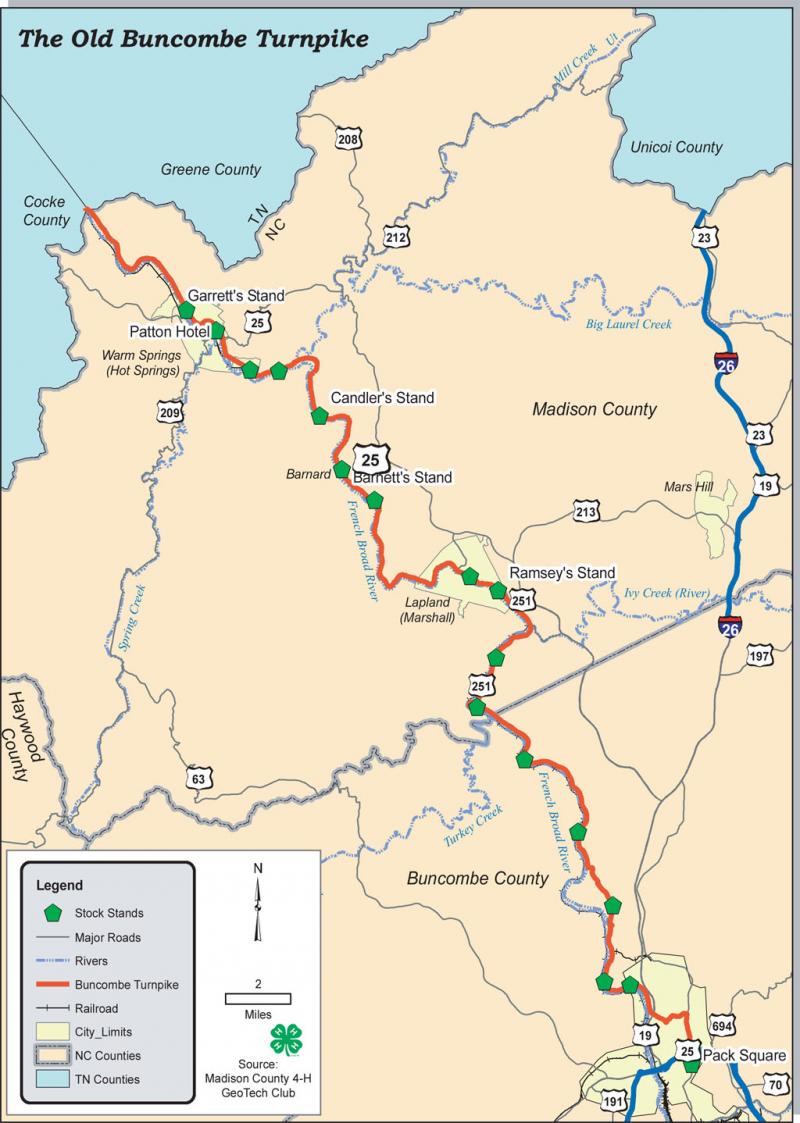 Buncombe County Gis Map Buncombe County Turnpike: Gis Map | Ncpedia