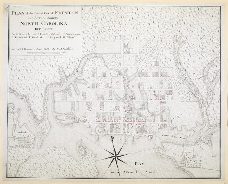 Plan of the Town & Port of Edenton in Chowan County