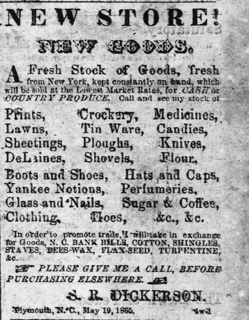 New Store, New Goods from The Old Flag Newspaper New Store, New Goods from The Old Flag Newspaper