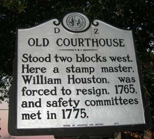 Old New Hanover County Courthouse Marker