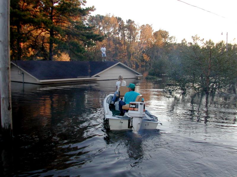 Hurricane Floyd damage in Pactolus, NC