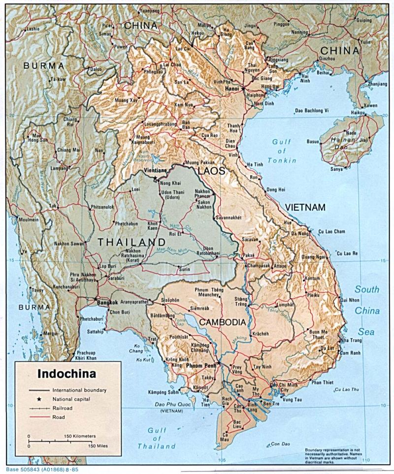 Map of Indochina Map of Indochina