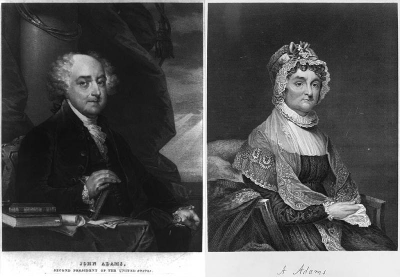 John and Abigail Adams composite portrait