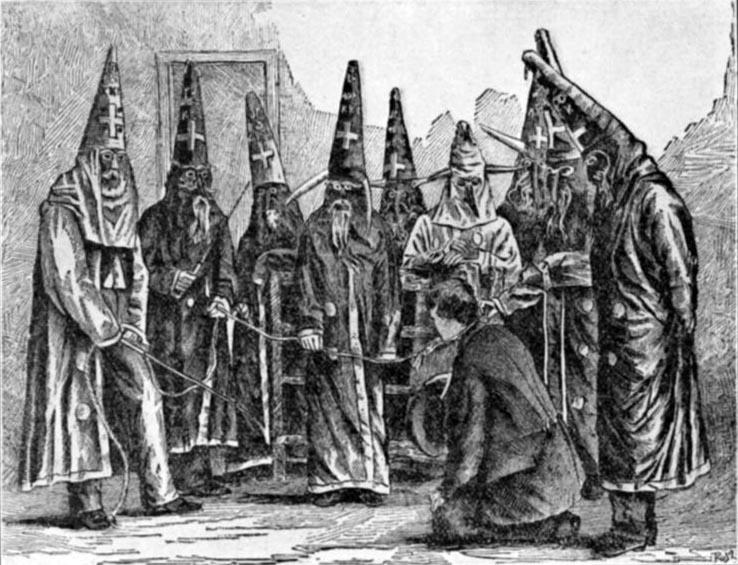 Ku Klux Klan costumes in North Carolina, 1870