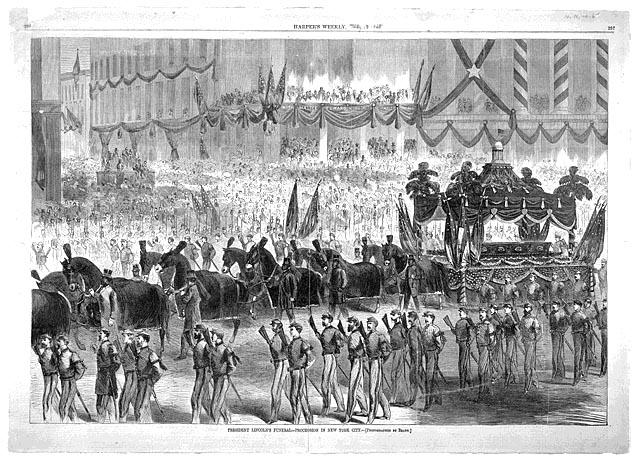 President Lincoln's funeral procession in New York City President Lincoln's funeral procession in New York City