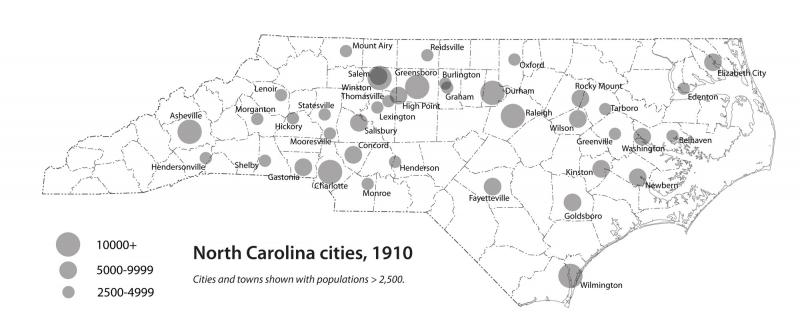 North Carolina cities 1910 NCpedia