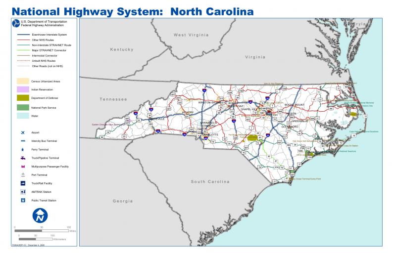 National highways in North Carolina National highways in North Carolina