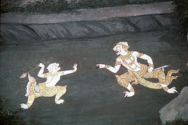 <img typeof="foaf:Image" src="http://statelibrarync.org/learnnc/sites/default/files/images/thai_rama_159.jpg" width="600" height="400" alt="Hanuman meets mermaid son in battle" title="Hanuman meets mermaid son in battle" />