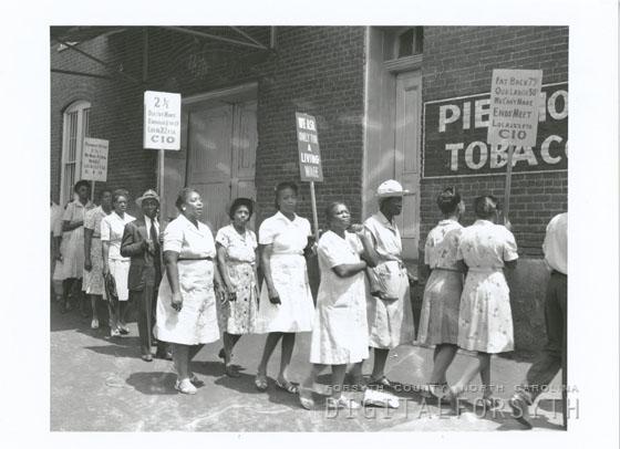 Protest at Piedmont Leaf Tobacco Company, 1946
