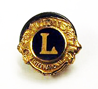Lions Club pin. Image from the North Carolina Museum of History.