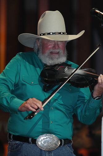 Charlie Daniels performing at the Grand Old Opry, Nashville, Tenn., July 21, 2009. Image from Flickr user tncountryfan.
