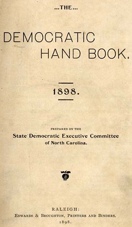 Title page of The Democratic Hand Book. 1898.